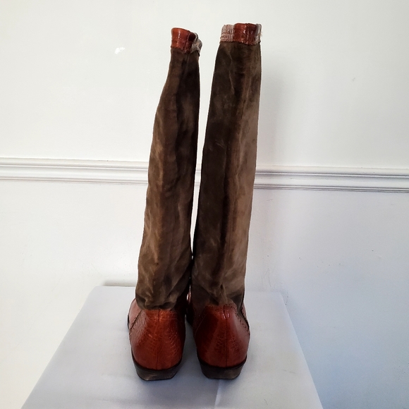 Vintage Mondi Leather & Suede Riding Boots - Picture 5 of 11